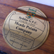 Circular Brass Plaque Engraved