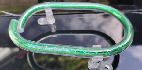 green filled glass - number 0