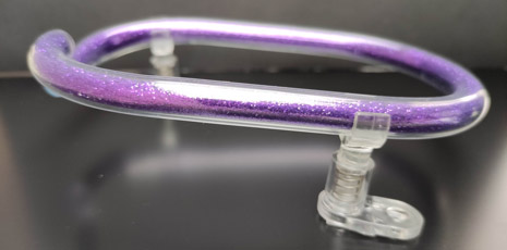 purple filled glass - number 0