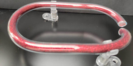 red filled glass - number 0