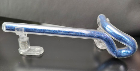 blue filled glass - number 1