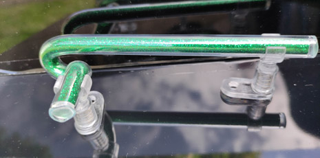 green filled glass - number 1