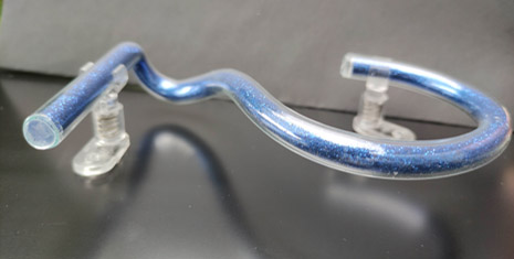 blue filled glass - number 2