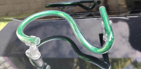 green filled glass - number 2