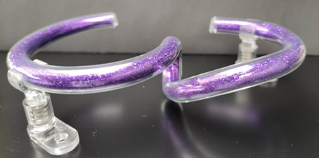 purple filled glass - number 3