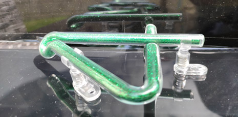 green filled glass - number 4
