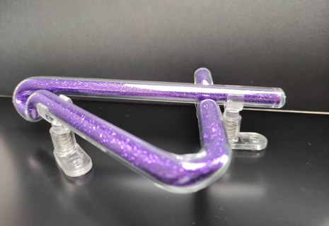 purple filled glass - number 4