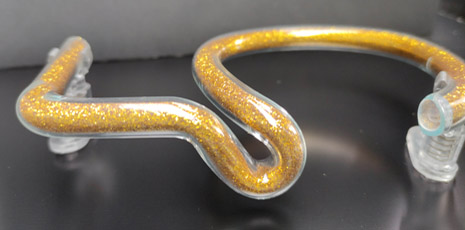 gold filled glass - number 5