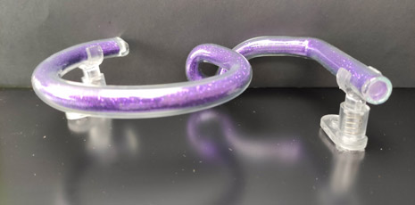 purple filled glass - number 5