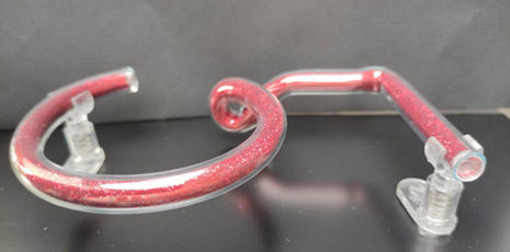 red filled glass - number 5