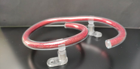 red filled glass - number 6