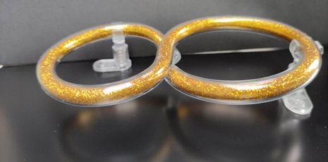 gold filled glass - number 8