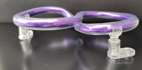 purple filled glass - number 8