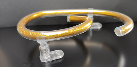 gold filled glass - number 9