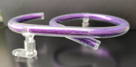 purple filled glass - number 9